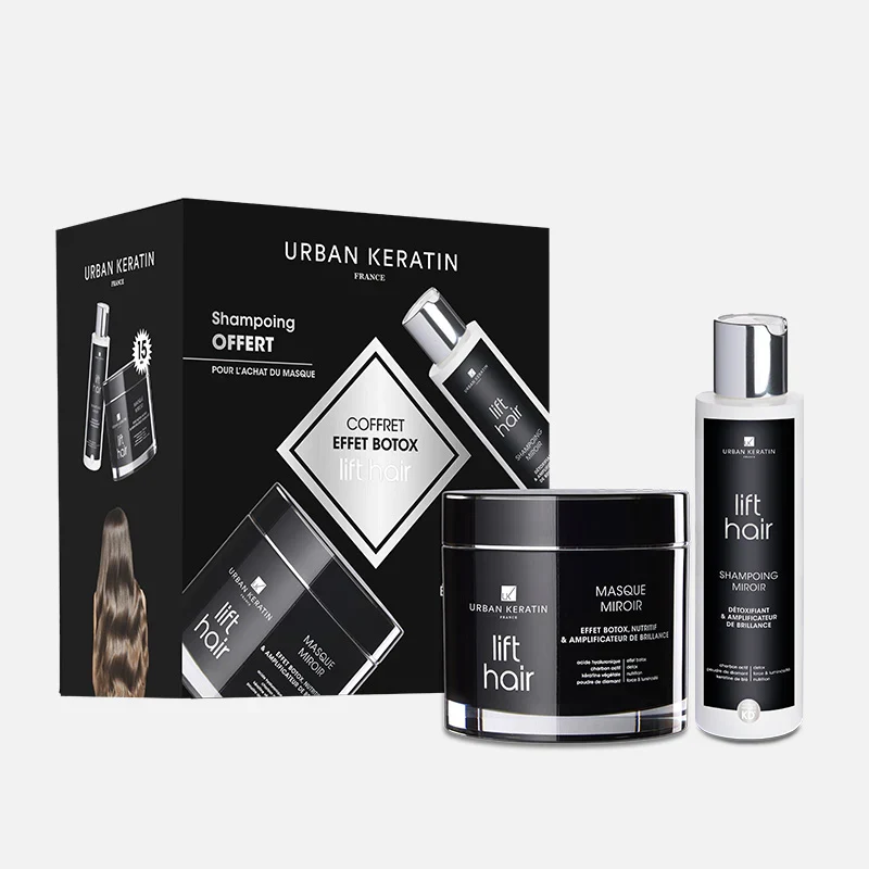 Coffret Effet Btx Lift Hair – Masque Miroir Nutritif 200 ml + Shampoing Miroir Purifiant 150 ml Offert