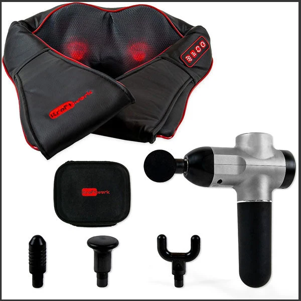 Massage Set | Massagepistole und Shiatsu-Massagegerät für wohltuende Entspannung