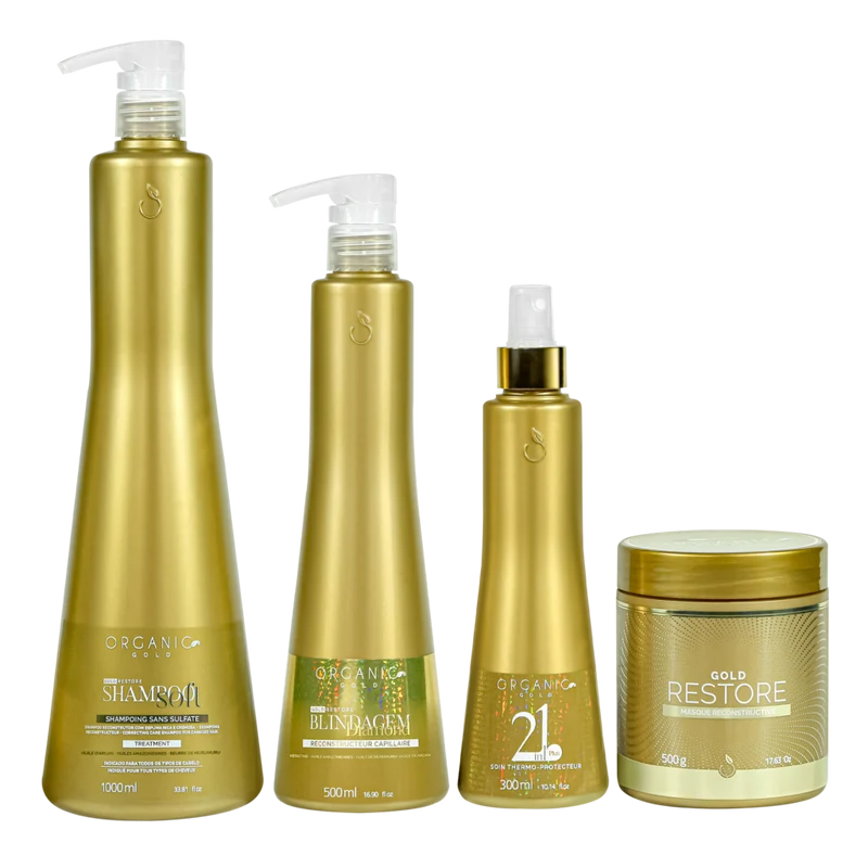 Kit de reconstruction blindage complet organic gold 4 produits