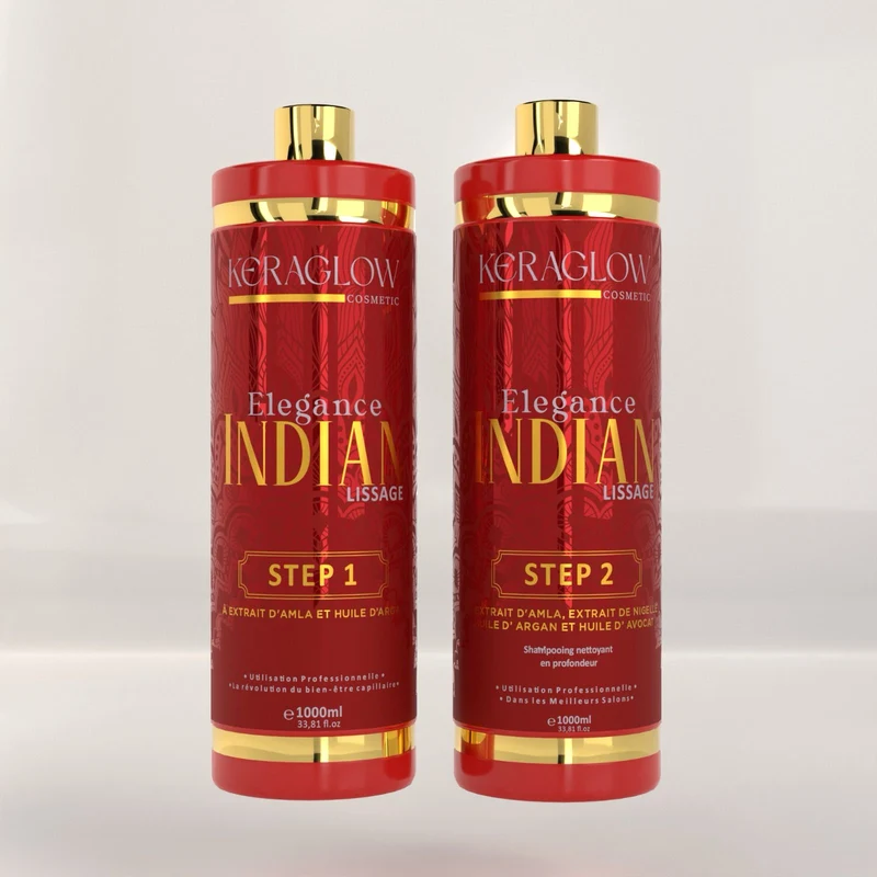 Lissage Indien KERAGLOW – Huile d’Amla & Huiles Végétales