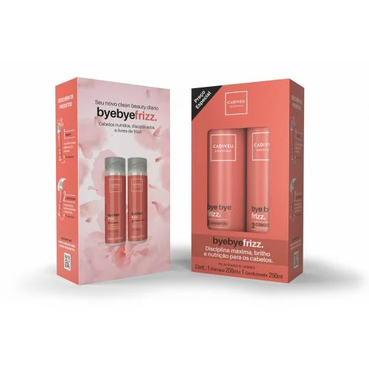 Kit entretien cheveux - BYE BYE FRIZZ - soin lissant - Cadiveu