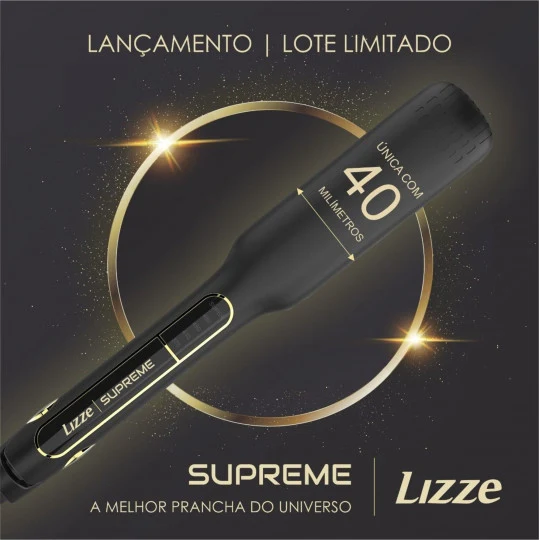Lisseur Supreme Titânio 250° C - 4 cm de largeur + kit de polissage Lizze