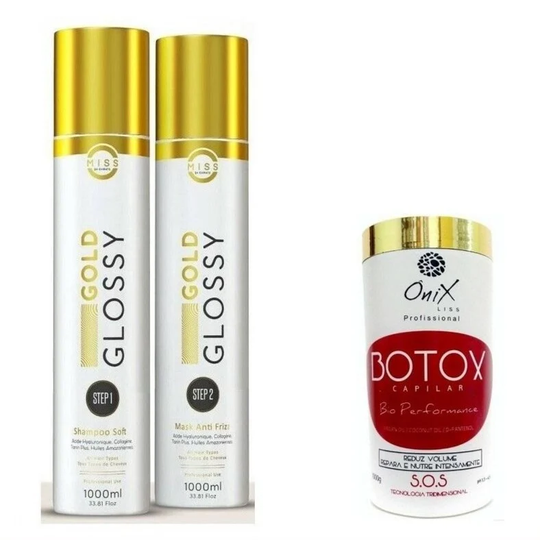Lissage Au Tanin Glossy Gold & Onix Liss 3 produits