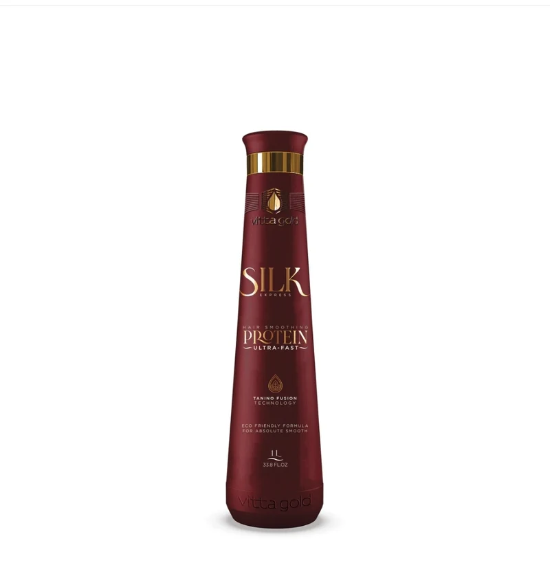 Lissage Brésilien Silk Express Vitta Gold – Sans Formol, Pose 15 min, Effet Lisse Immédiat (1L)