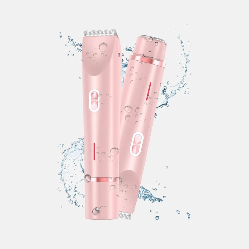 Damen Bikini-Trimmer 2-in-1 | Elektrischer Rasierer für Gesicht & Körper | Schmerzfreie Haarentfernung Nass & Trocken