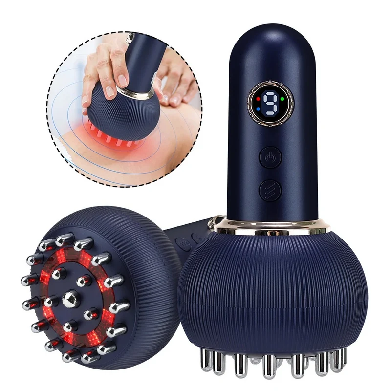 Massagegerät mit Wärme, Vibration & Rotlicht | Akku 1200 mAh, 50 Min Laufzeit | Für Regeneration, Entspannung & Home-Routine