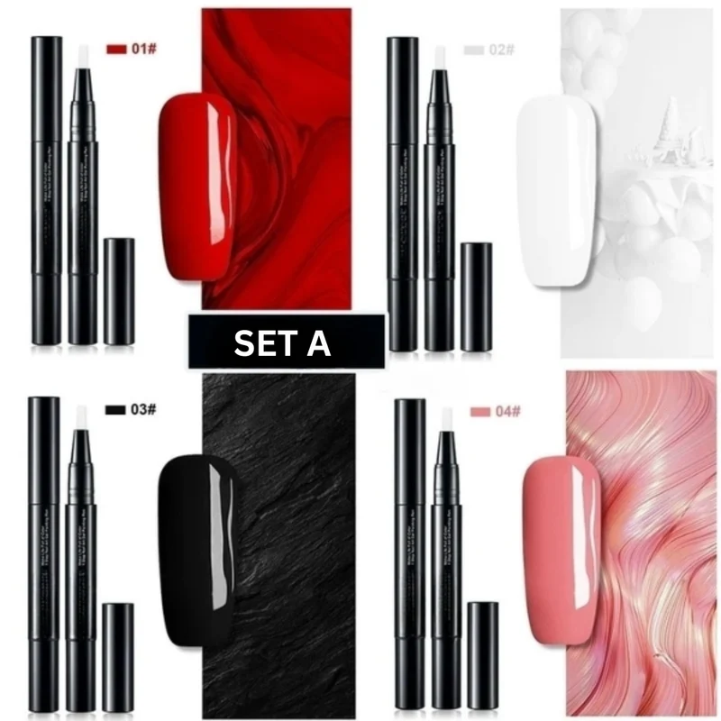 Gel Nagelstift Set für Nail Art | präzise Nagelzeichnung & kreative Designs | langanhaltende Farben für DIY Maniküre | NagelZauber