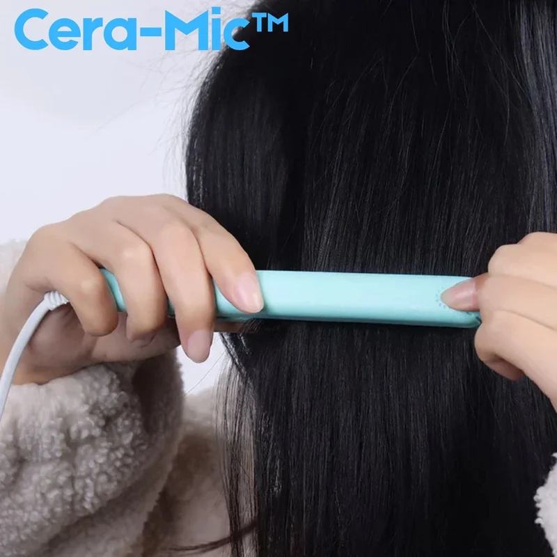 Mini Glätteisen & Lockenstab 2-in-1 Keramik Styler | kompaktes Reise-Haarstyling Tool für Glätten & Locken | schnelles Anti-Frizz Styling