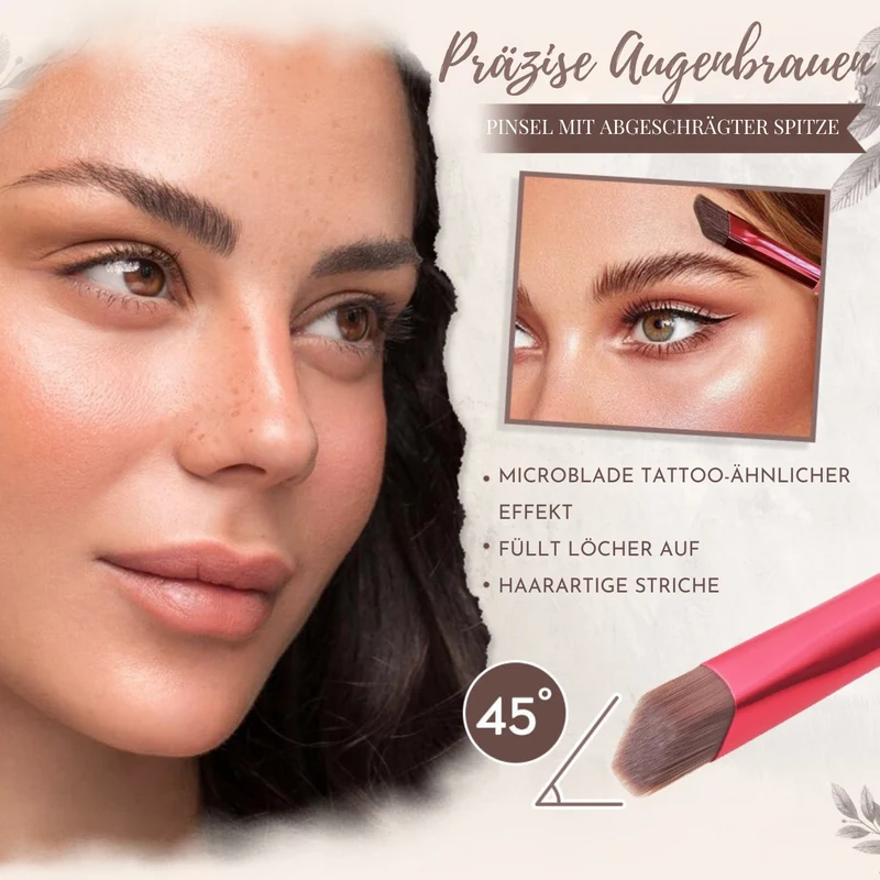 Augenbrauen Styling Set präzise & langanhaltend | wasserfeste Augenbrauenfarbe & Definier-Pinsel | natürlich definierte Brauen in Sekunden