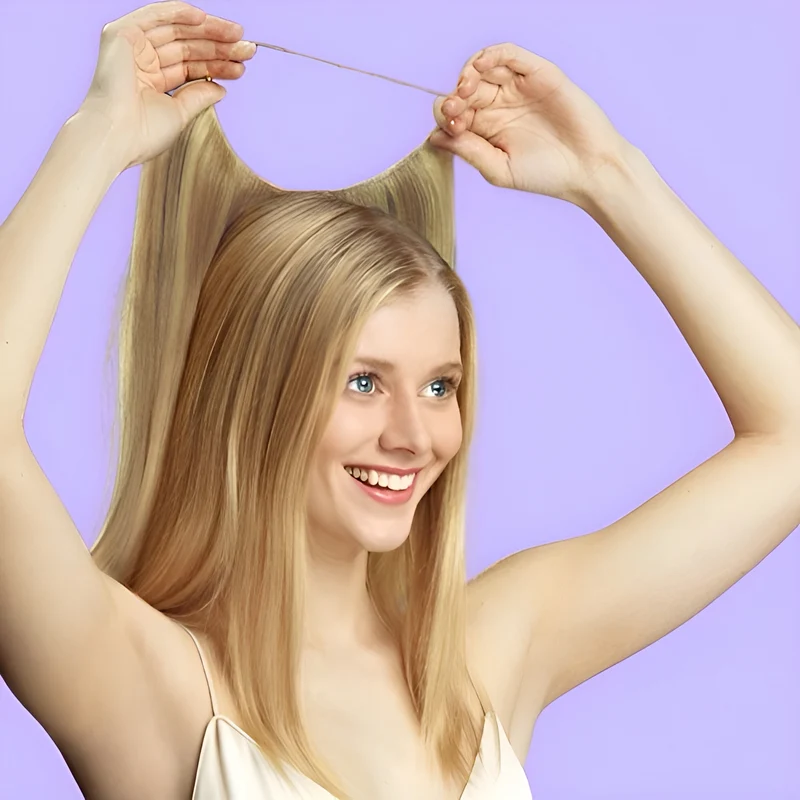 Unsichtbare Haarverlängerungen Band Extensions | natürliche Clip-in Alternative für mehr Volumen & Länge | hitzestyling & wiederverwendbar
