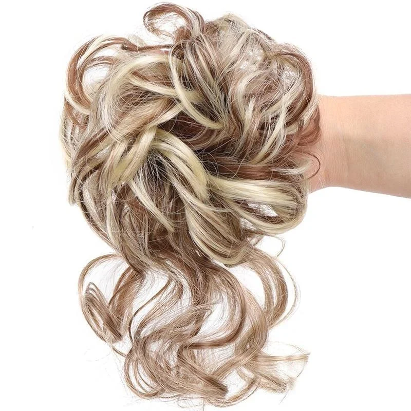 Messy Bun Haarteil Dutt | Elastisches synthetisches Haarteil für natürliches Volumen und schnellen Dutt-Look