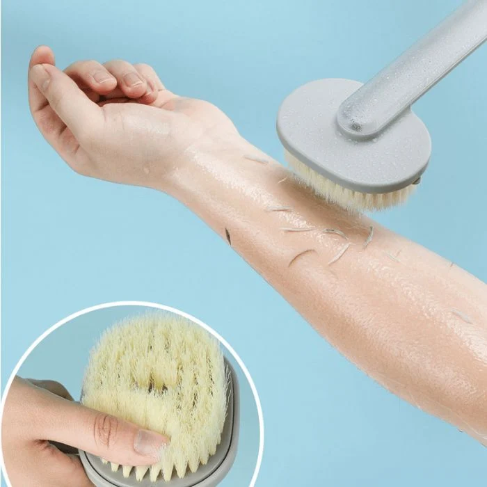 Rückenbürste mit 36 cm Griff + 1000+ Ultraweichborsten | Duschgel-Fach im Griff | Schnelltrocknend, hygienisch | RevitaBack