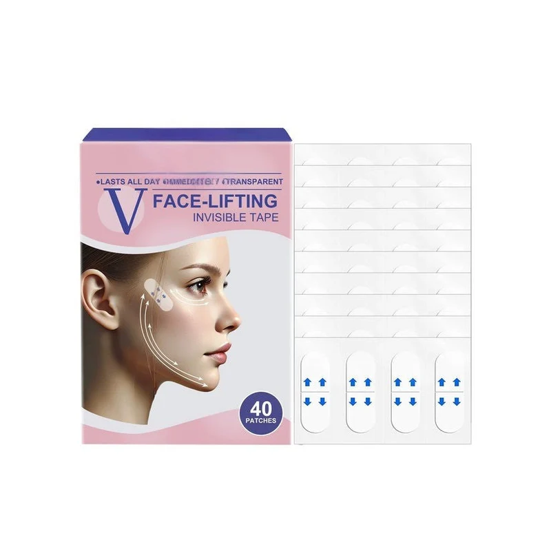 Unsichtbares Face Lift Tape V-Shape | Kinnlinie & Wangen liften | Wasser- & schweißfest