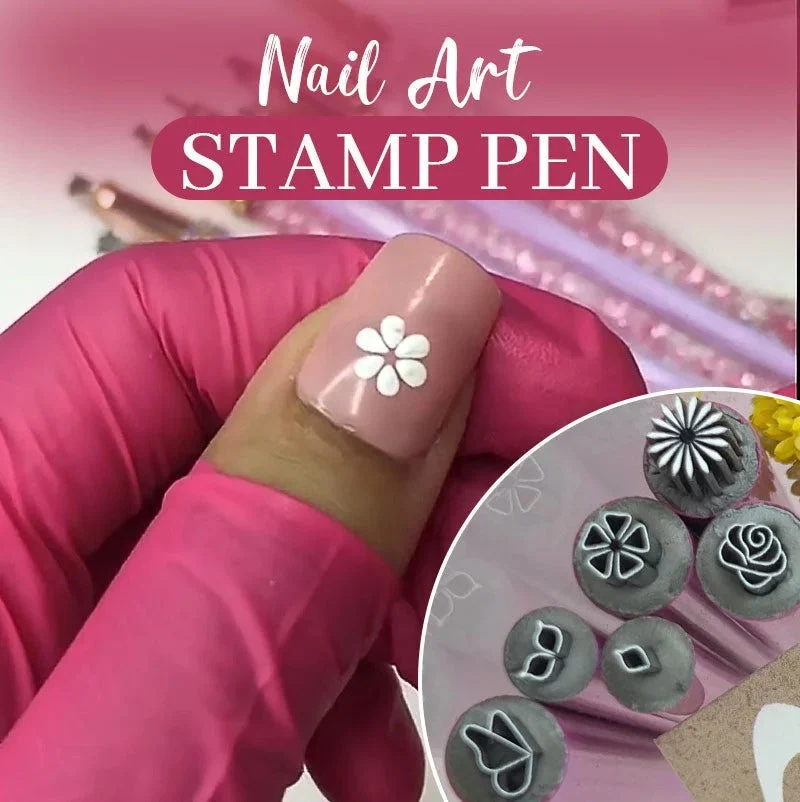 Nail Art Stempel Set für Gelnägel & Nagellack | Präzise Nageldesigns in Sekunden | Mit Stamper & Schaber