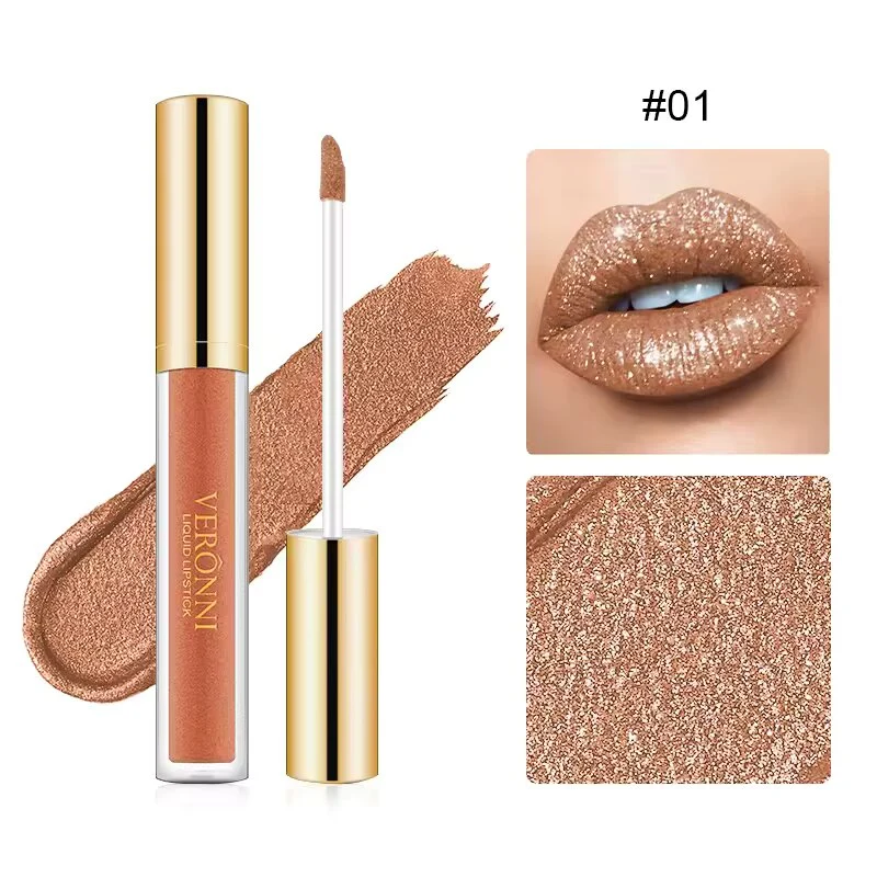 Lang anhaltender Liquid Lippenstift | Glänzender Lipgloss mit Pflegeformel | 12h Halt & Feuchtigkeit