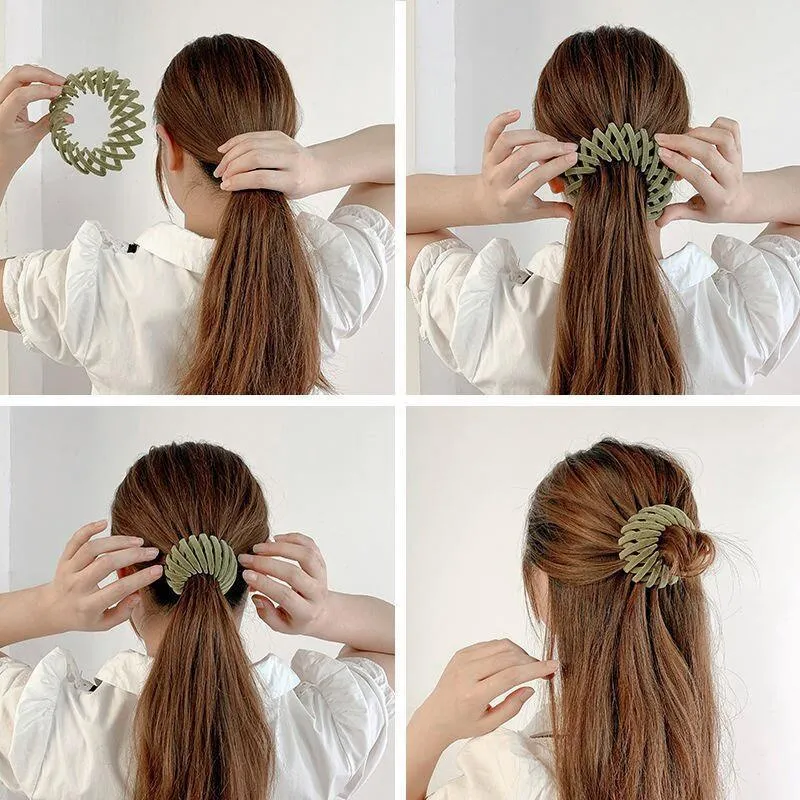 Haarspange für einfache Hochsteckfrisuren | Flexible Dreh Haarclip Klemme | Schnelles Styling für Damen