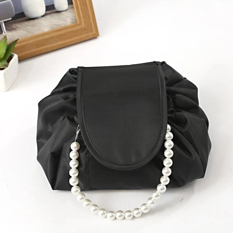 Make-up Tasche mit Kordelzug | Große Kosmetiktasche für Reisen | Schneller Zugriff & Kompakte Aufbewahrung