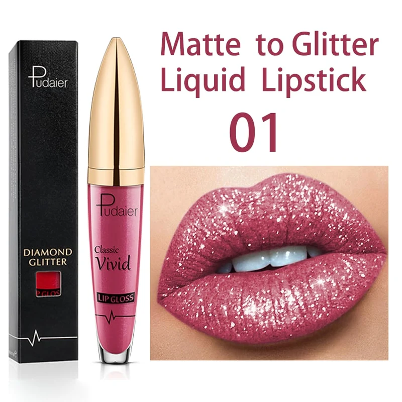 Flüssiger Glitzer-Lippenstift | Langanhaltend, Wasserfest & Vegan | 18 Farben | GlitzerGloss™