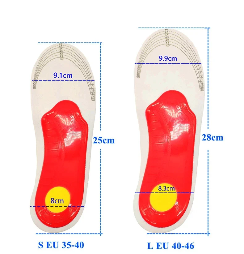 Orthopädische Einlegesohlen ergonomisch & stoßdämpfend | Fußgewölbe-Unterstützung & Fersendämpfung | Zuschneidbar für Alltag & Sport