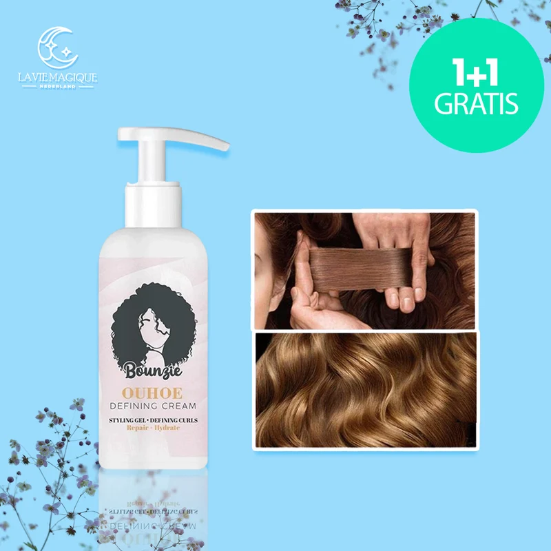 Lockencreme für definierte Curls | Anti-Frizz Curl Booster 50 ml | Ohne Hitze | 1+1 Set