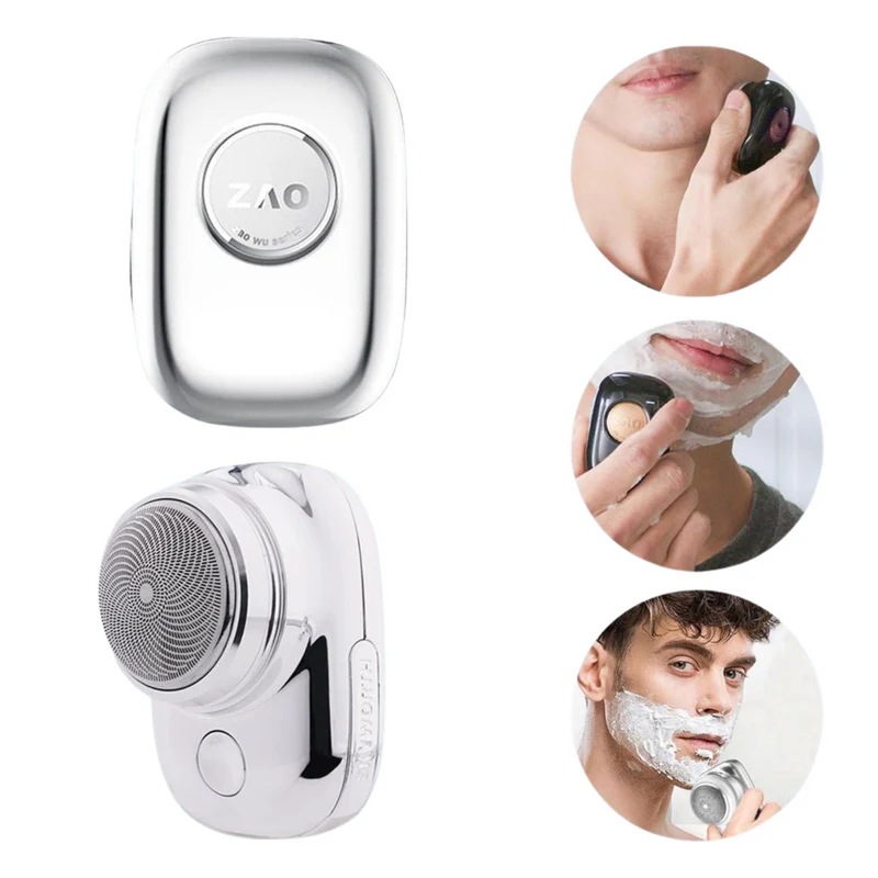 Tragbarer Mini Elektrorasierer für Herren | USB-Aufladung & wasserdicht | 60 Min Laufzeit, 1,5 h Ladezeit, Reiseformat