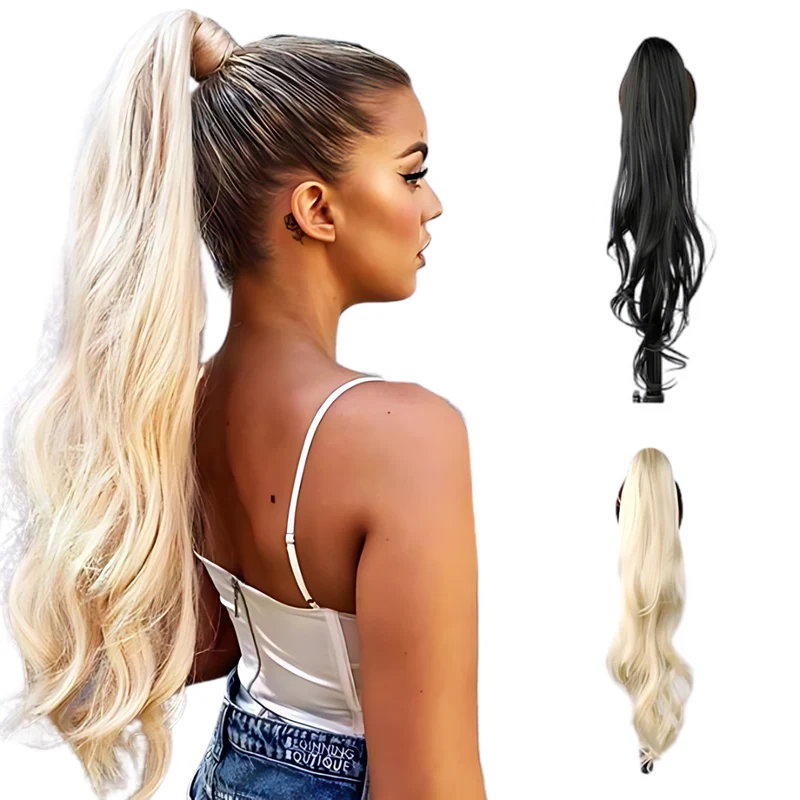 Haarteil Pferdeschwanz voluminös & einfach anzubringen | Sicherer Halt & natürliches Styling | Leicht zu tragen, mehrere Farben & Styles