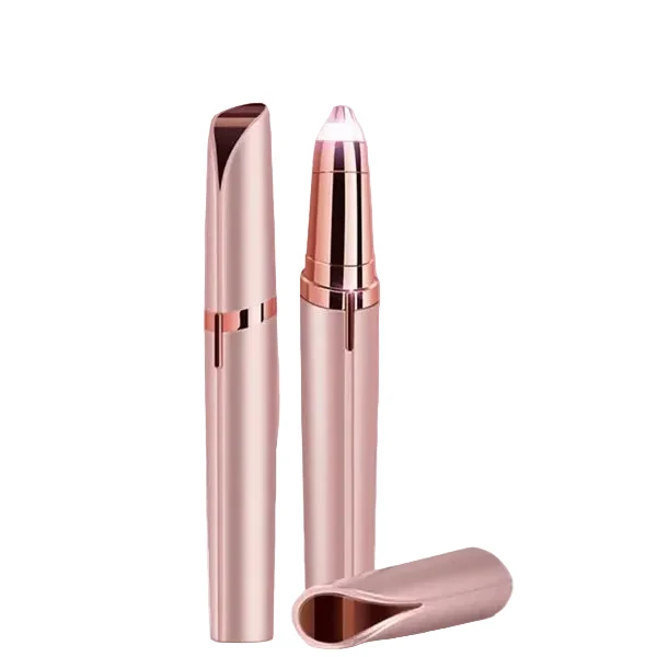 Präzisions-Epilierer für Augenbrauen & Gesicht | 18K Goldspitze mit LED-Licht | schmerzarm & wiederaufladbar | 1+1 Set
