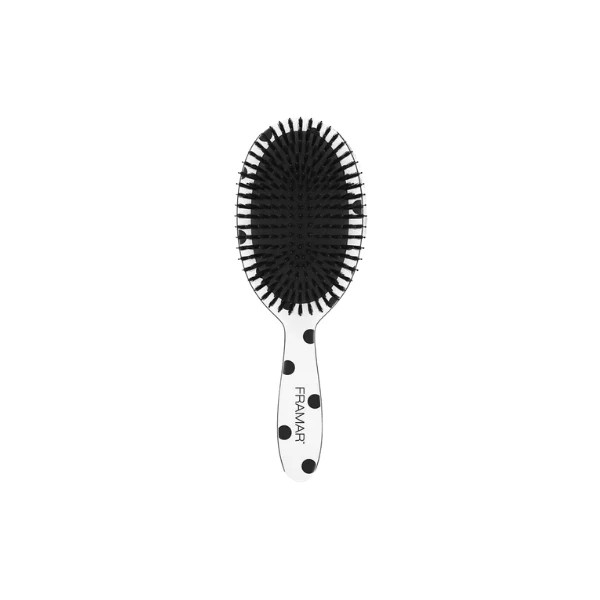 Brosse Polish à pois noir et blanc