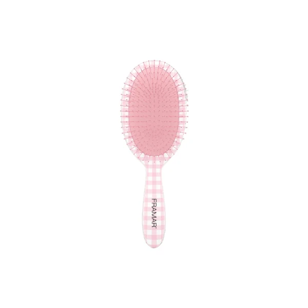 Brosse ovale démêlante Gingham Pink