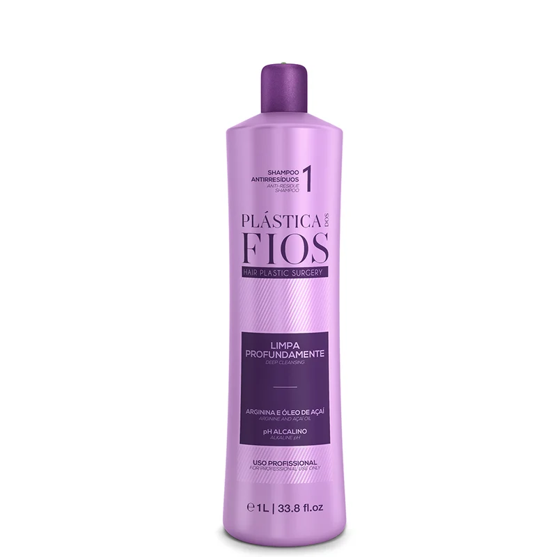 Cadiveu, Plastica dos Fios 1, Shampoing nettoyant en profondeur pour cheveux, 1L