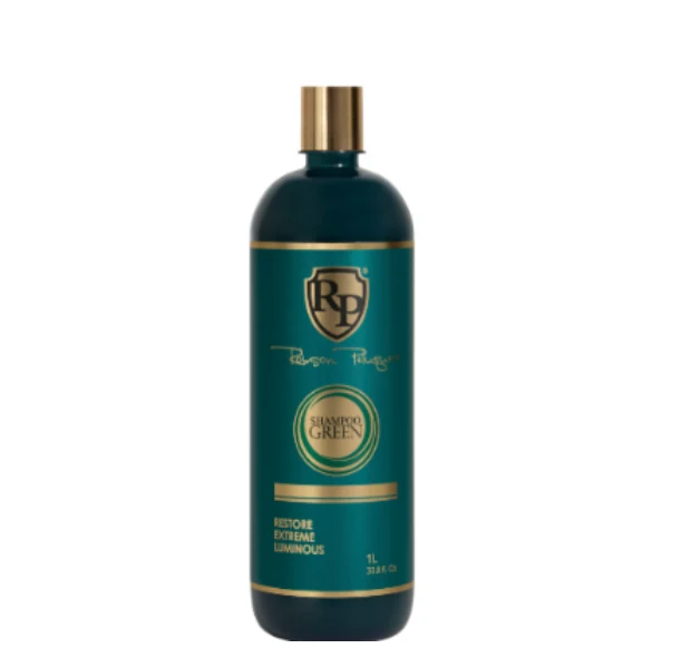 Robson Peluquero, Shampooing Green Toner, Shampooing nettoyant en profondeur pour cheveux, 1 L