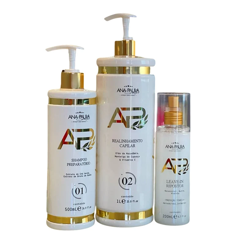 Ana Paula Carvalho, Kit Smooth Lick, 1 L + 500 ml + Protecteur thermique sans rinçage