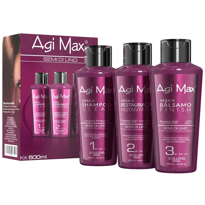 Kit Agi Max Semi Di Lino – Soin capillaire profond 2 x 500 ml + 460 g