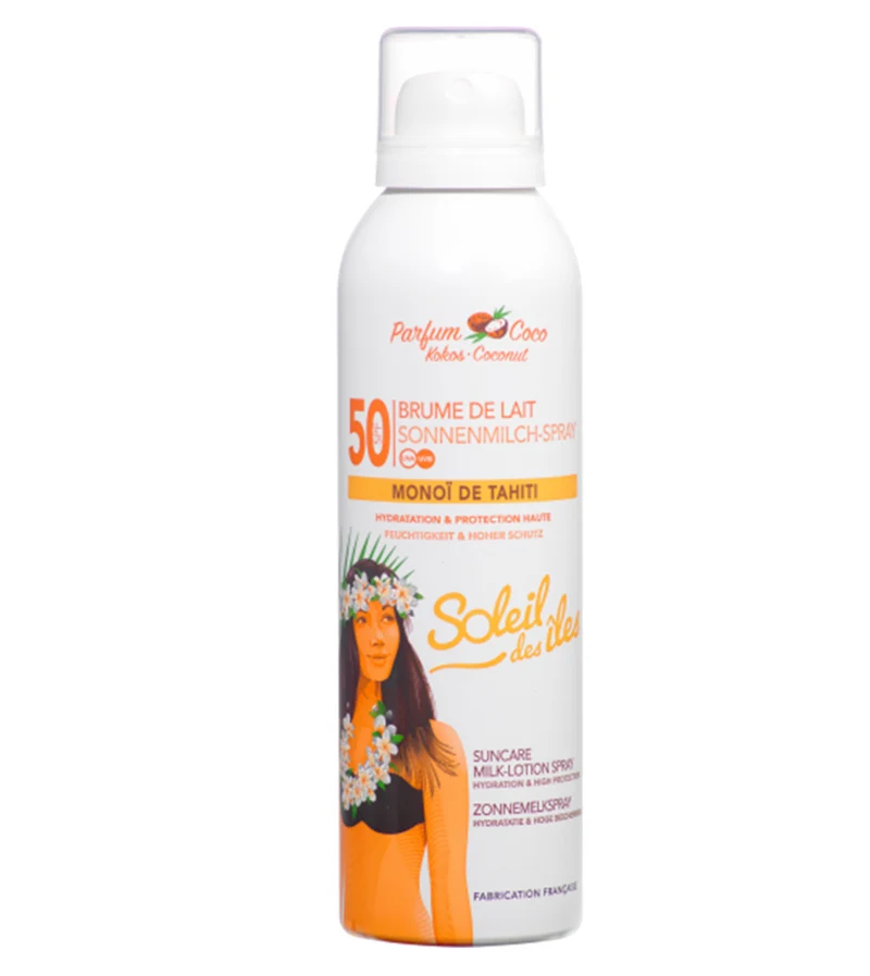 Soleil des Îles Coconut Milk Mist SPF 50 with Monoi de Tahiti