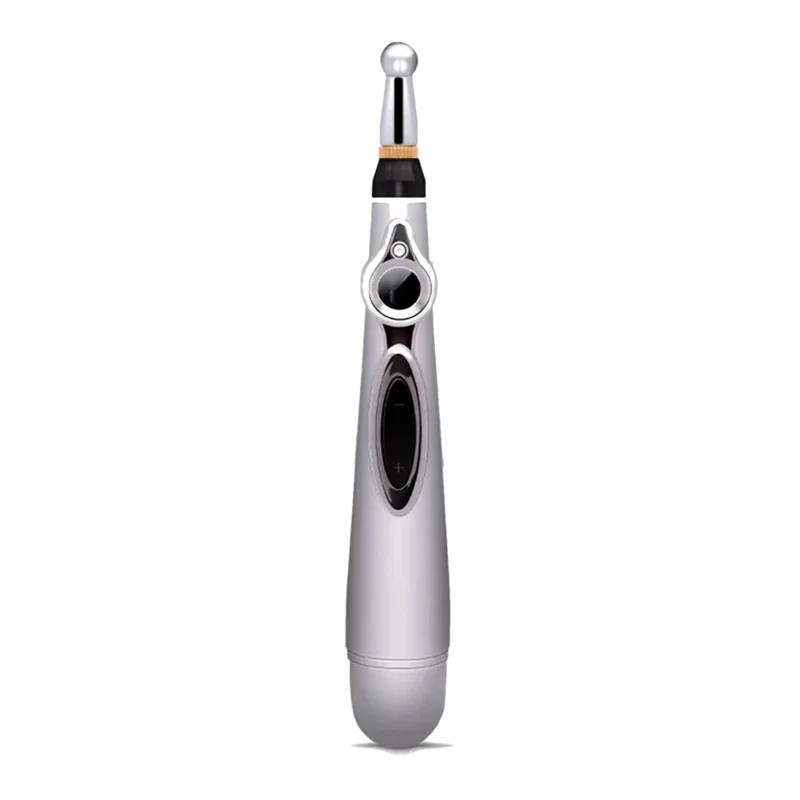 Elektrischer Akupressur Stift mit Impulsfunktion | 9 Intensitätsstufen & 3-in-1 Massageköpfe | Handliches Massagegerät
