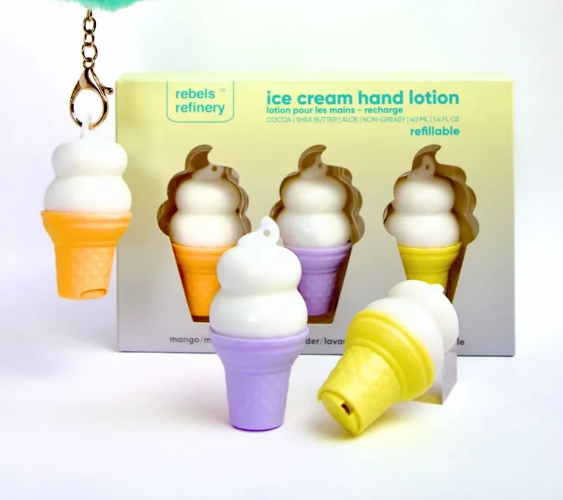Rebels Refinery Ice Cream Hand Lotion – Gift Set (Mango, Lavender, Vanilla)