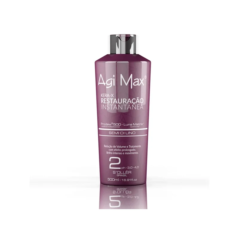 Agi Max, Kera-X Semi di Lino Step 2, Après-shampoing réparateur pour cheveux, 500 ml