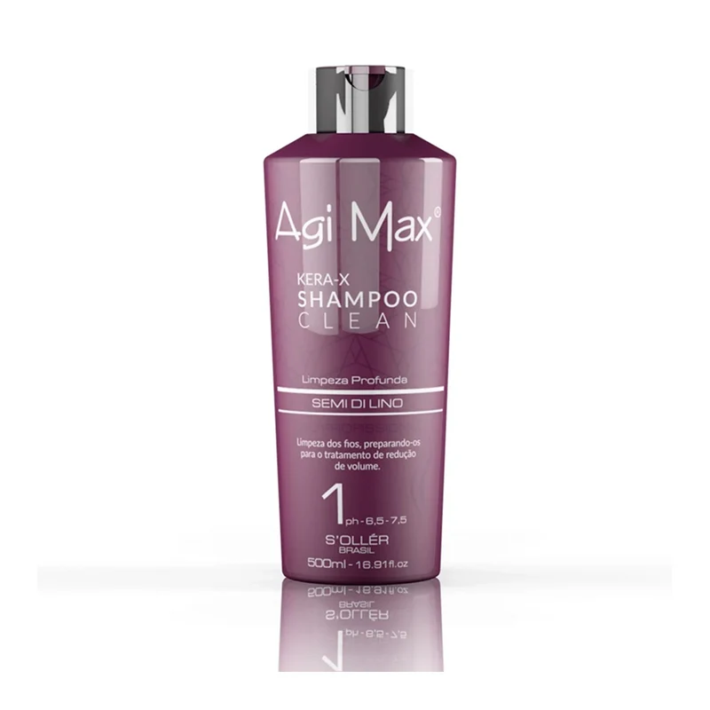 Agi Max, Semi Di Lino Step 1, Shampoing nettoyant en profondeur pour cheveux, 500 ml