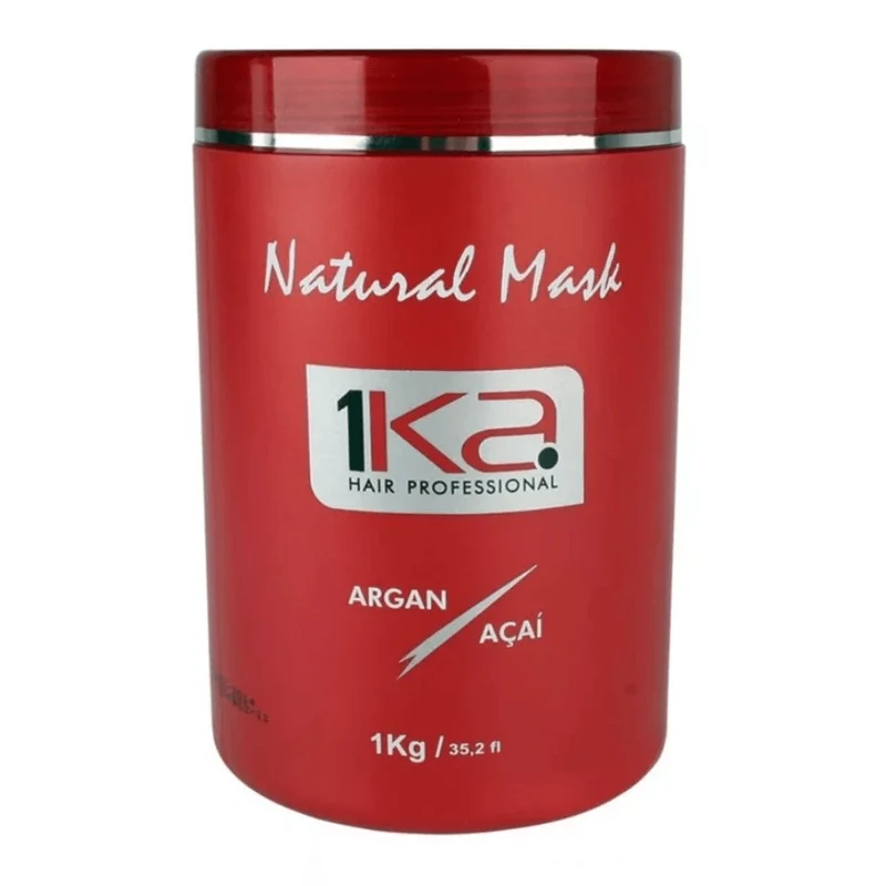 1Ka, Masque Naturel Argan et Açaï, Masque Capillaire, 1 kg 35.2 oz
