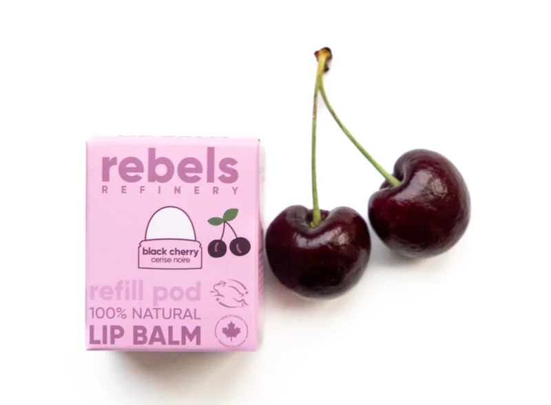 Rebels Refinery Refill Pod for Refillable Lip Balm – Black Cherry