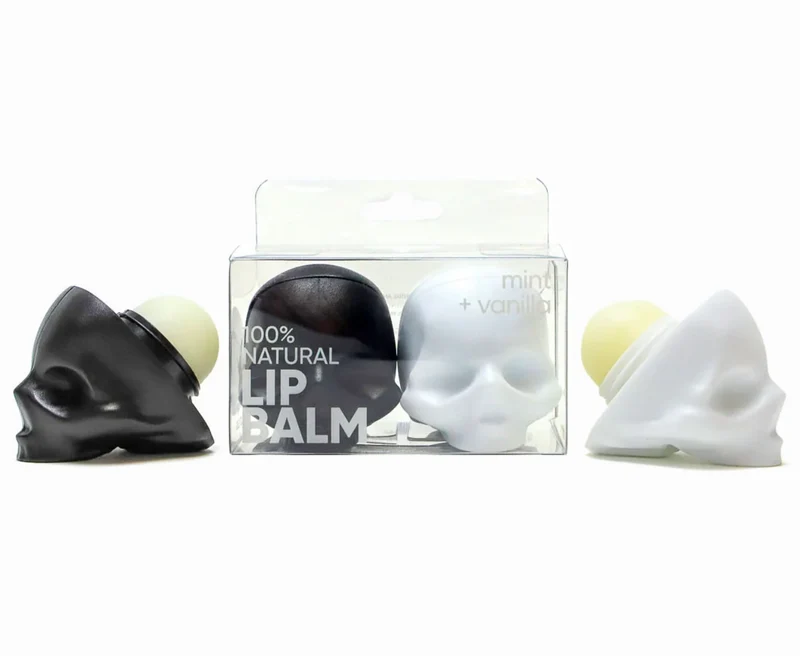Rebels Refinery Skull 2-Pack Lip Balms – Black Mint & White Vanilla